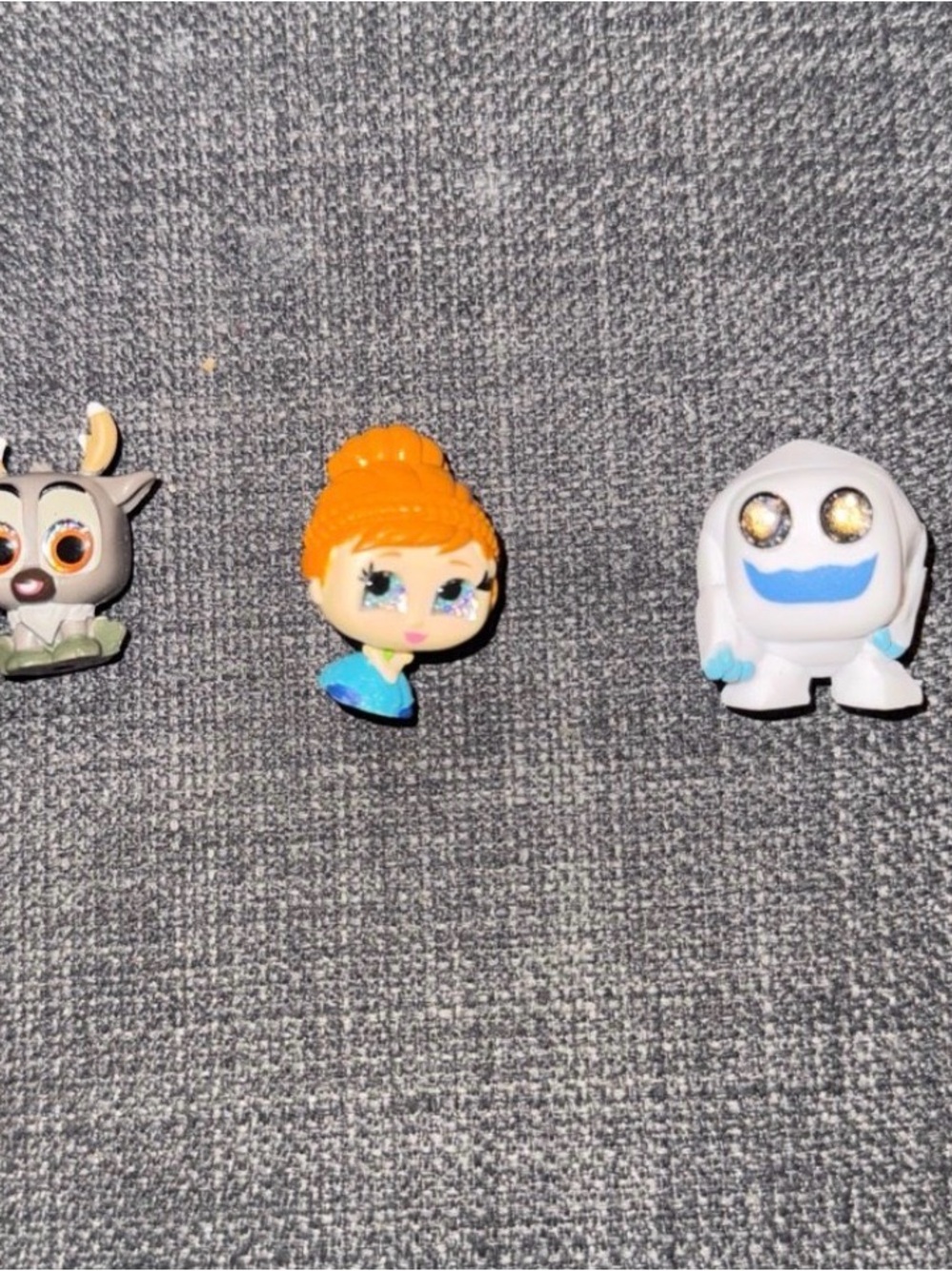 Mini Character Toy Lot - Orange Hair, White & Gray Figures